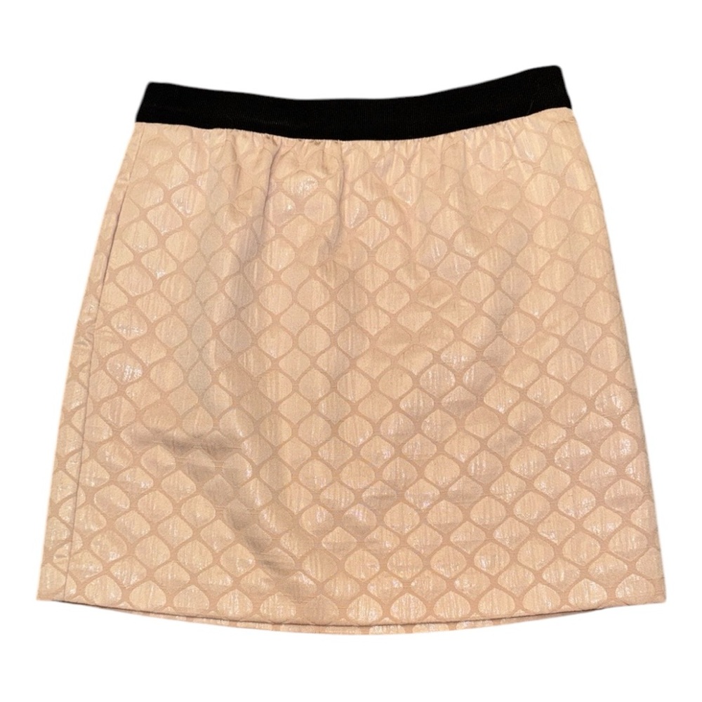Loft Pink Mini Skirt with Black Waistband Size 4